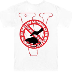 Vlone x Pop Smoke "Stop Snitching Red" Tee