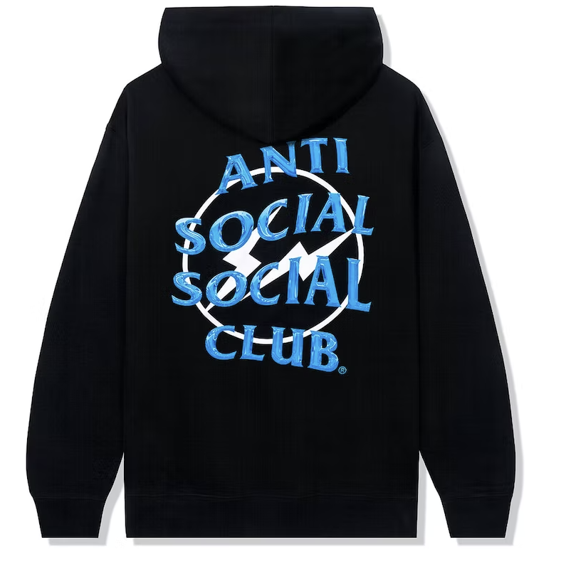 Anti Social Social Club X Fragment "Precious Petals Blue" Black Hoodie