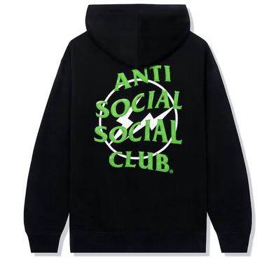 Anti Social Social Club X Fragment "Precious Petals Green" Black Hoodie