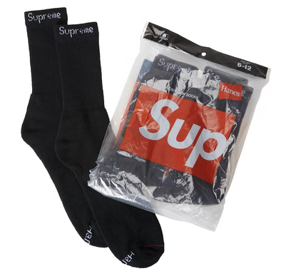 Supreme "4 Pack Socks" Black